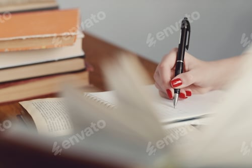 Preview: Woman in the library