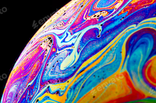 Preview: Beautiful psychedelic abstraction - interference in soap films in reflected light.