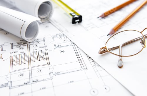 Preview: Architect workplace top view