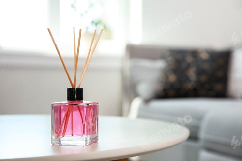 Preview: Aromatic reed air freshener on table indoors