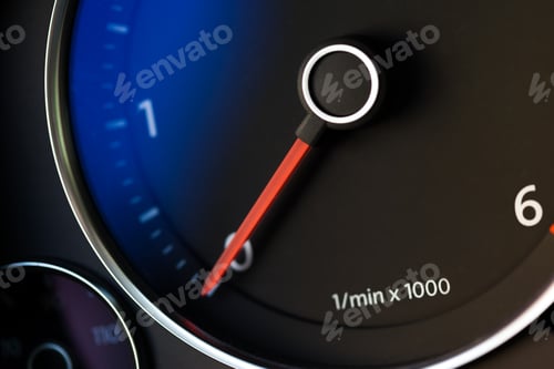 Preview: Close up shot of a speedometer in a car