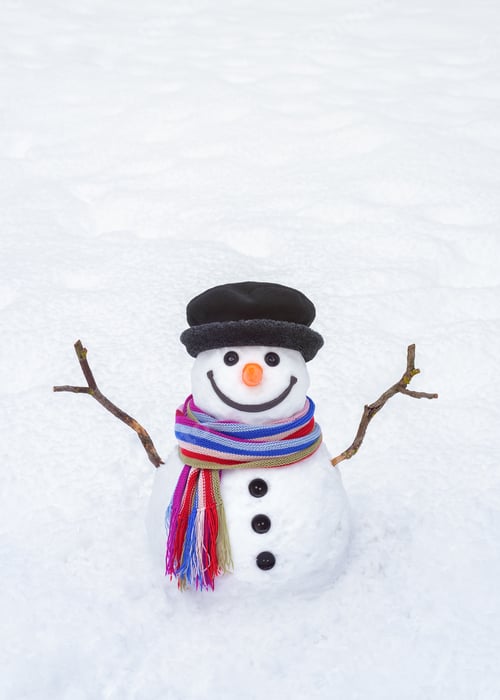Preview: Christmas background with cute snowman