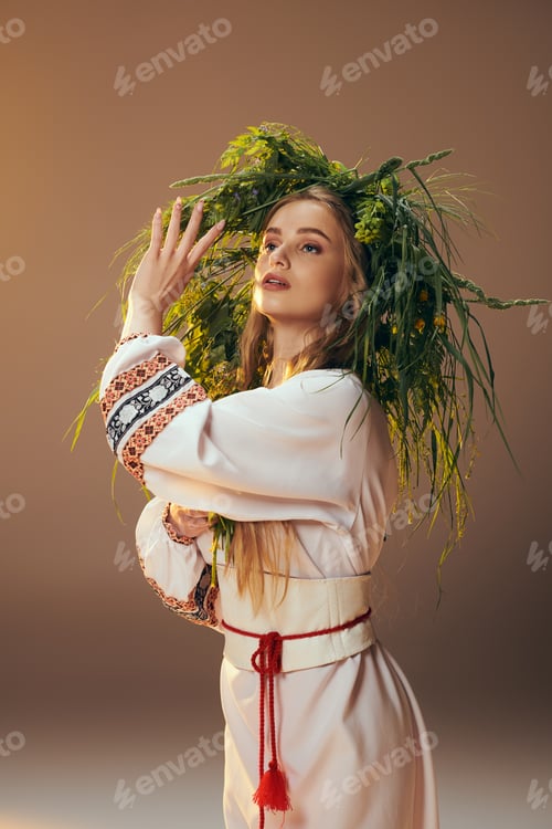 Preview: Enchanted maiden with a floral crown