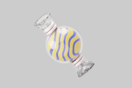 Preview: Striped yellow and violet candy