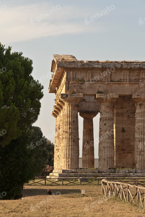 Preview: Golden hour at the ancient temple ruins, embracing history and serenity.