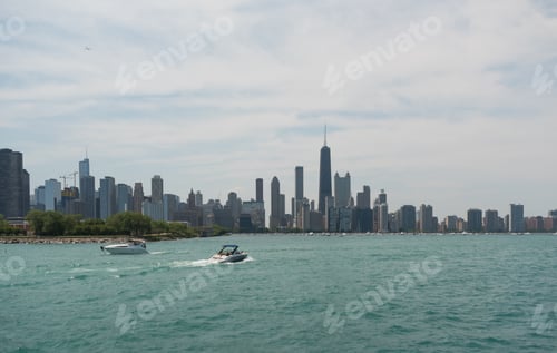 Preview: Chicago Downtown Skyline View From A Boat