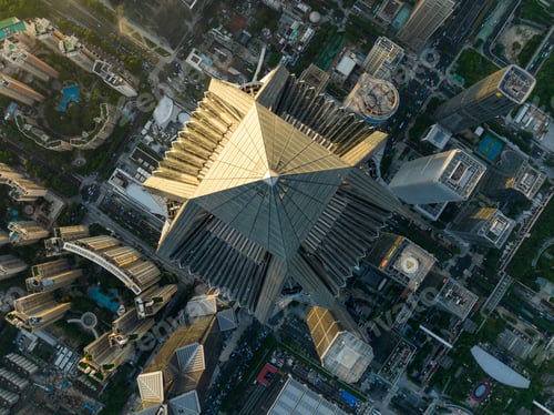 Preview: Aerial view of landscape in shenzhen city, China