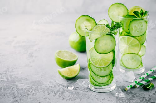 Preview: Refreshing Cucumber and Lime Infused Water