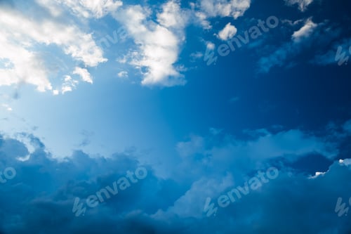 Preview: Sky clouds. Blue sky and white clouds background