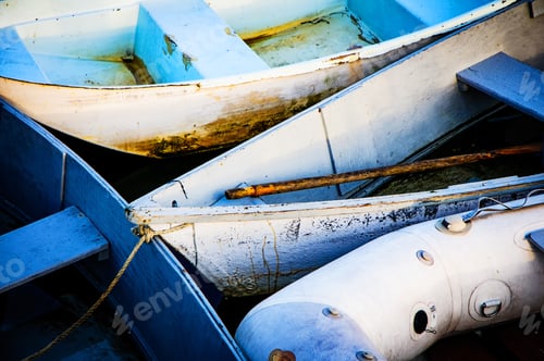 Preview: Closeup shot of ship standing at the port ready to go for a swim on a bright sunny day
