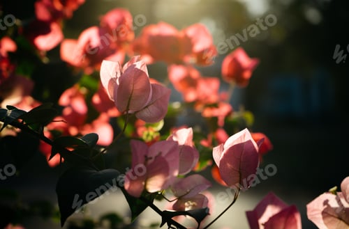 Preview: Bougainvillea flower in sun light