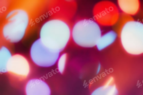 Preview: Abstract Outline Of Light- Colored Circles Bokeh. Blurred Background