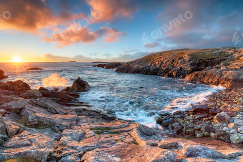 Preview: Sunset at Mealista Beach on the Isle of Lewis in Scotland
