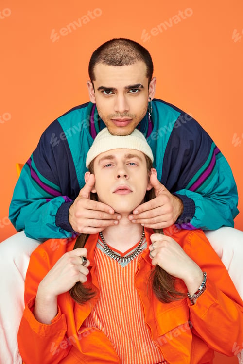 Preview: Harmonious Intimacy: Man Nestled on Partners Head