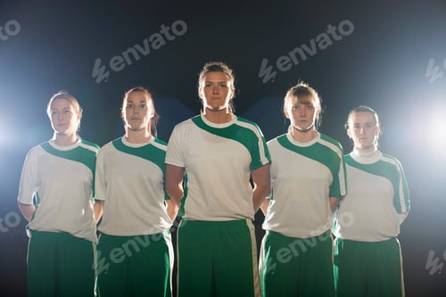 Preview: Portrait of female soccer players