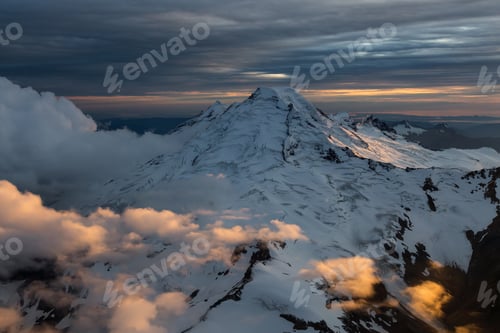 Preview: Dramatic Aerial Landscape. American Mountain Background