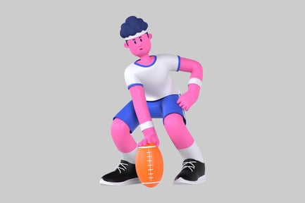 Preview: Stylized Football Player Character