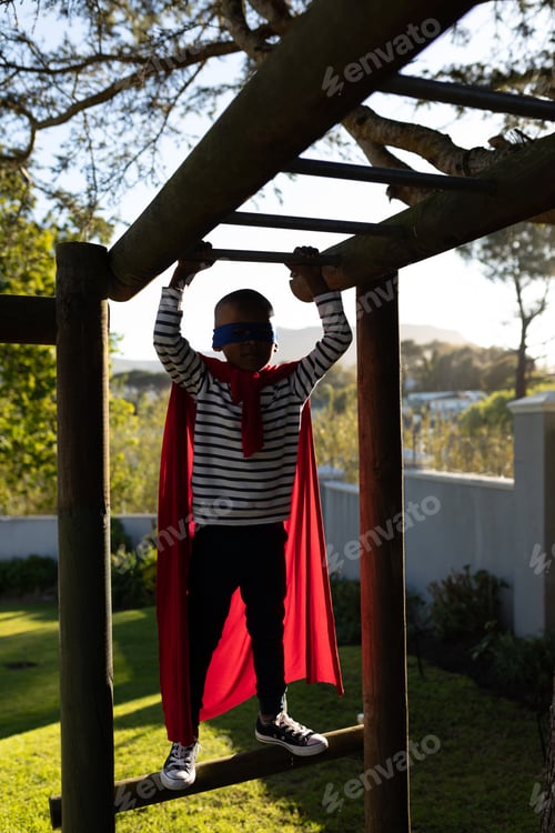 Preview: Superhero boy in garden
