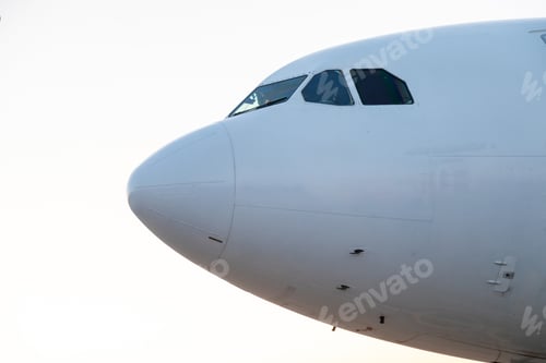 Preview: The nose cone of an airplane