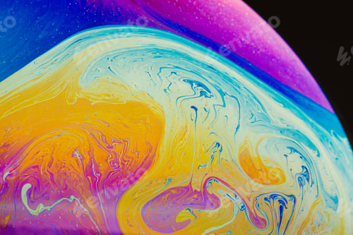 Preview: Fluid art made of colorful soap bubble film. Trendy Inkscape blurred background.