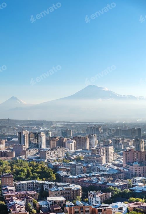 Preview: A view of Yerevan city with Ararat mountain on the background.