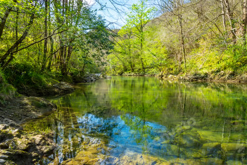 Preview: River Sella between the Tornin to the Olla de San Vicente, near Cangas de Onis. Asturias. Spain
