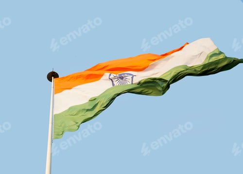 Preview: Wavy Indian Flag, Close-up