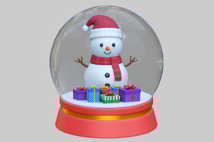 Preview: Festive Snowman Snow Globe