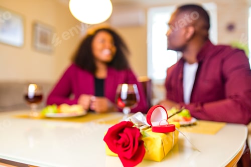 Preview: african american people in love having date at Valentine 14 february