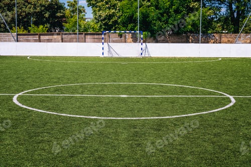 Preview: Green Grass of Football Soccer Sport Field Background