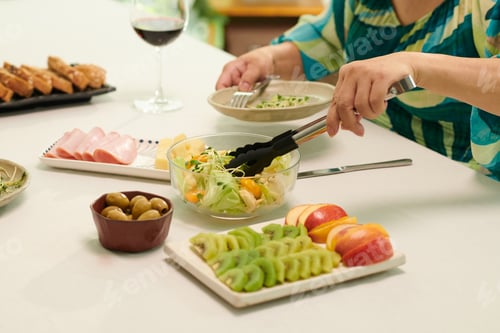 Preview: Party Guest Taking Salad