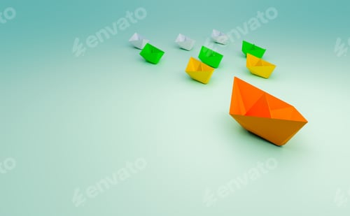 Preview: paper boat take a leader and team work
