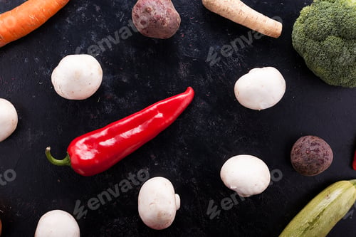 Preview: Mix of different organic vegetables