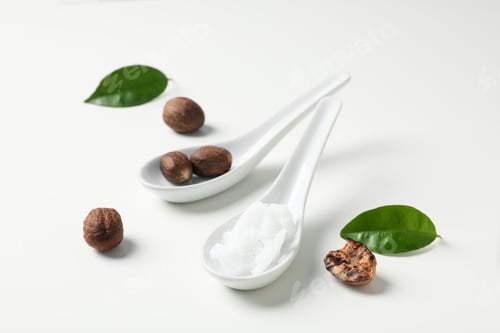 Preview: Concept of skin care cosmetics, Shea butter, close up