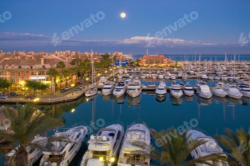 Preview: Sotogrande port at dusk