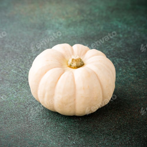 Preview: Thanksgiving background with white pumpkin