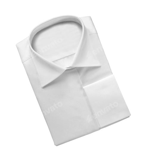 Preview: Folded Crisp White Dress Shirt Isolated on White
