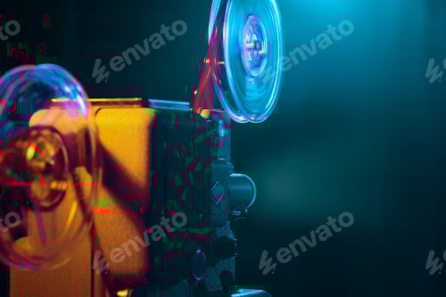 Preview: Vintage film projector and film screening