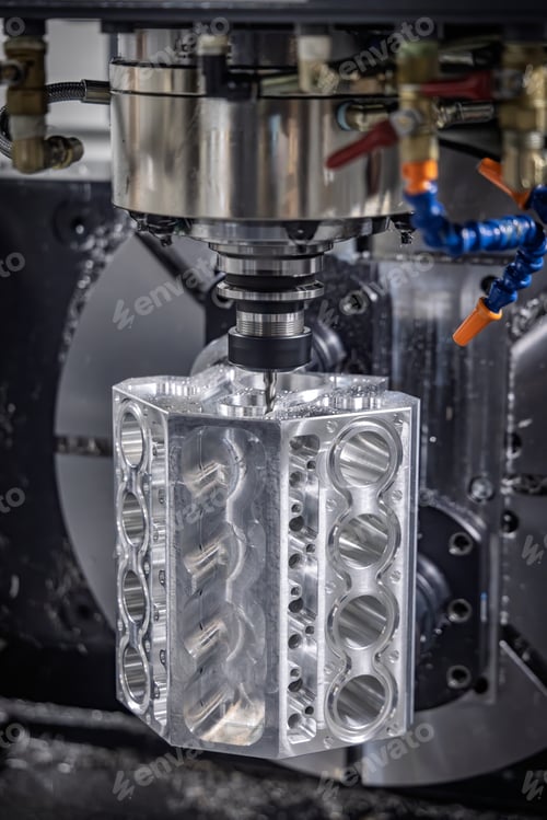 Preview: Metalworking CNC lathe milling machine. Cutting metal modern processing technology.