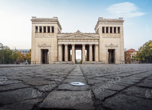 Preview: Konigs Platz and Propylaea Gate - Munich, Bavaria, Germany