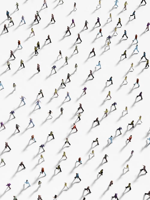 Preview: Walking people top view