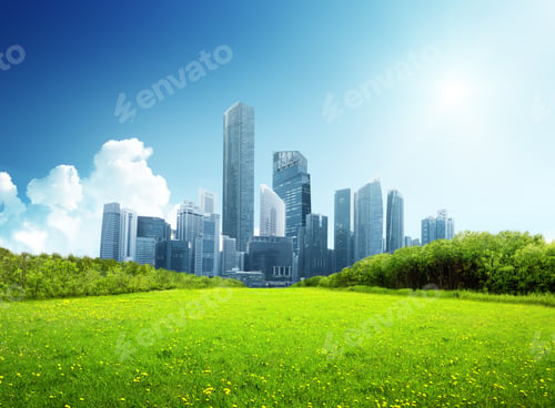 Preview: Spring Park And Modern City