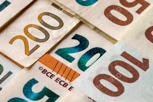 Preview: Money and finances concept. Bright colorful abstract surface
