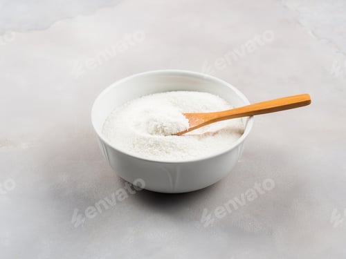 Preview: Collagen protein powder in bowl on marble