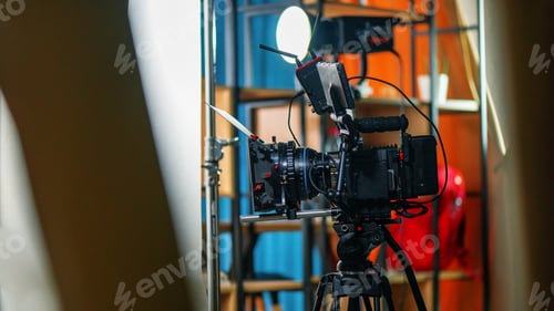 Preview: Professional Digital Film Camera on a Tripod