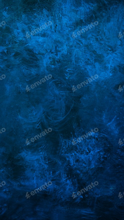 Preview: Deep blue texture or background with stains, waves and grain elements