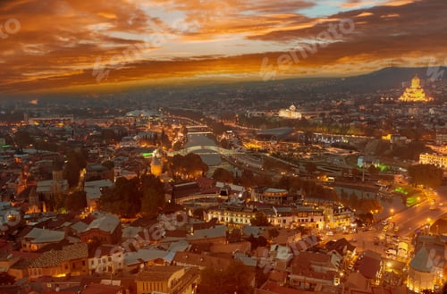 Preview: night view of Tbilisi