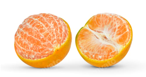 Preview: tangerine on white background