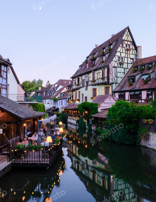 Preview: Beautiful view of colorful romantic city Colmar, France, Alsace