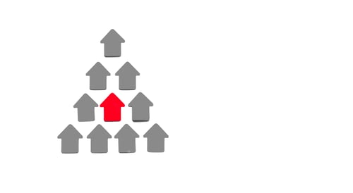 Preview: Group of paper stickers in the form of pink arrows on a white background